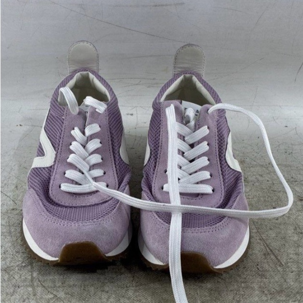 Rag & Bone Ortholite Retro Lilac Mesh & Suede Sneaker with White Accents